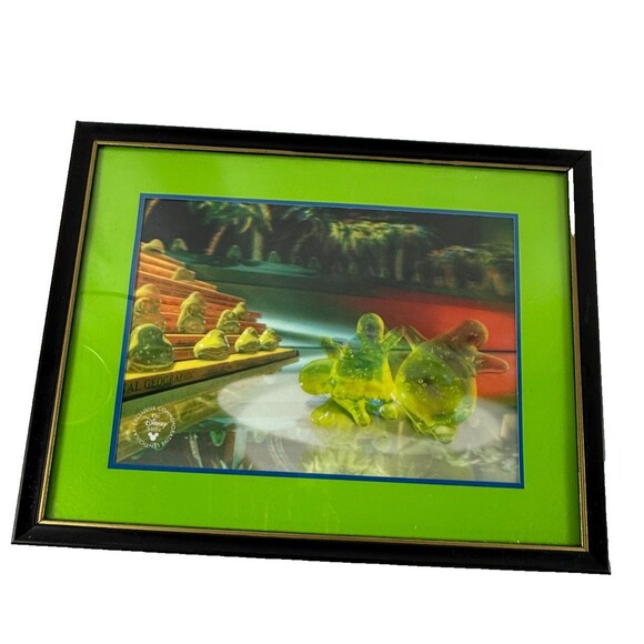 Disney Lithograph Print Flubber 3D Black Frame Green Matte - Picture 1 of 3